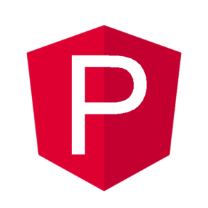 a red shield with the capital letter P