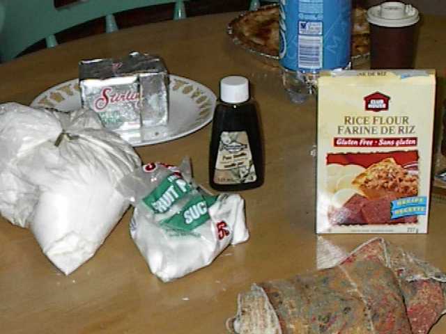 ingredients for shortbread artfully displayed