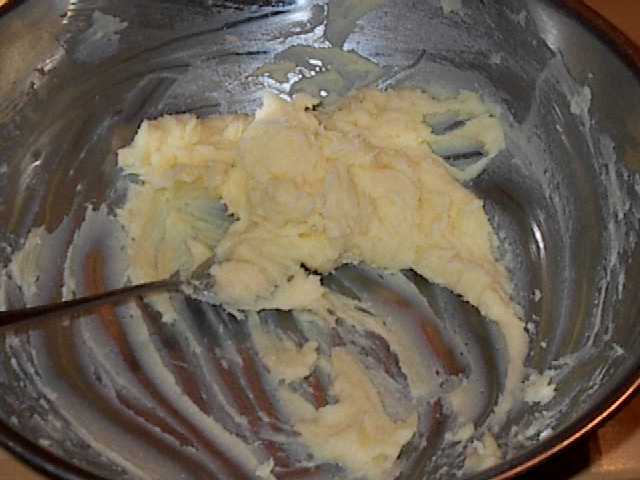 fruit sugar creamed into butter